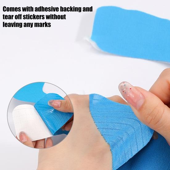 Предварительно нарезанная кинезио тейп лента для колена Облегчение боли в колене Поддержка связок Стабильность Эластичная Дышащая Спортивная Кинетическая Лента-патч для мышц колена и голеностопа