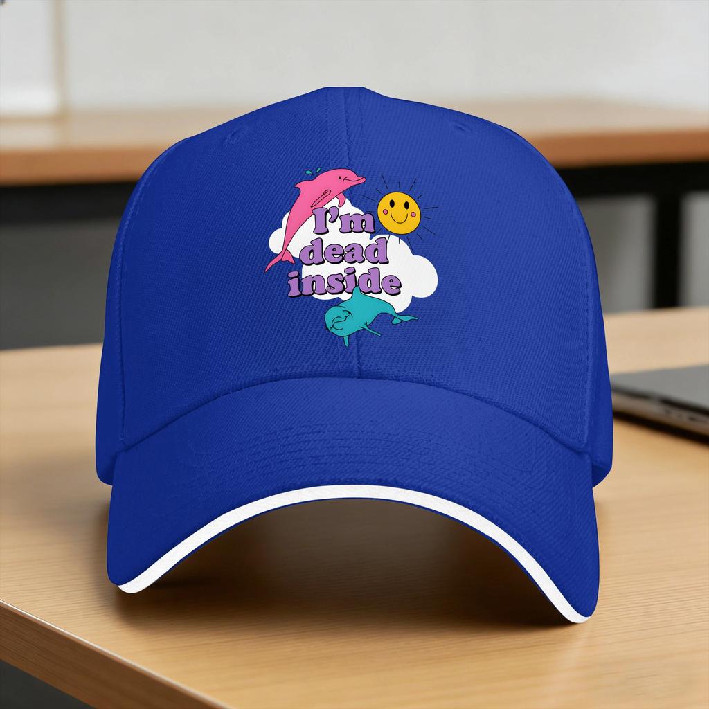 Summer Im Dead Inside Baseball Cap Running Hippie Casual Print Sun Hip Hop Hats Women Unisex Wholesale Baseball Caps