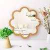 Wooden Cloud-Shaped Wall Mirror: Decorative, Vertical, and No Electricity Required