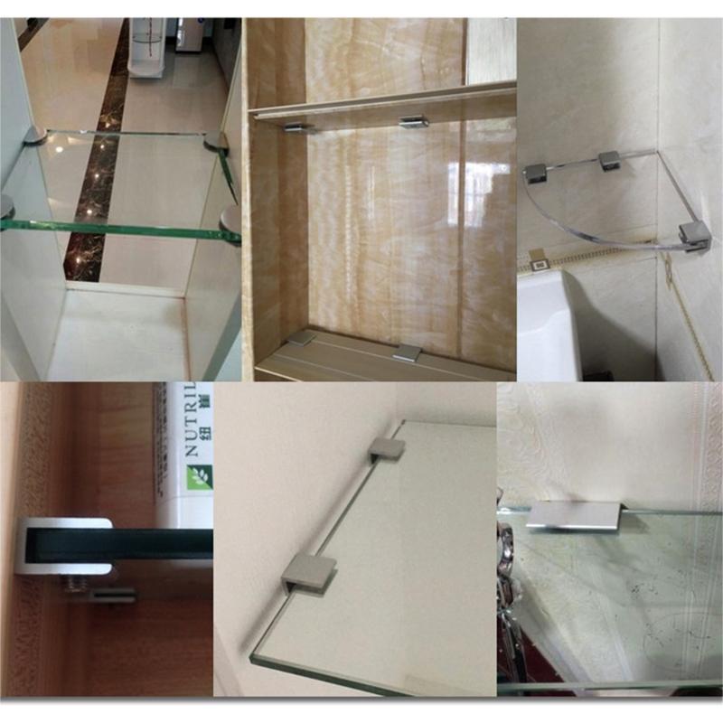 2 шт. Стеклянные полкодержатели Домашняя мебельная фурнитура Стекло Фиксирующие зажимы Фурнитура для ванной комнаты Гостиной