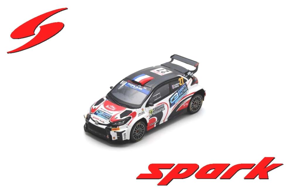 Spark Scale Toyota GR Yaris Rally2 Burton Racing 2024 Rallye Monte Carlo WRC2 6th Place Lefebvre Finished Model 1/43 #27 S.