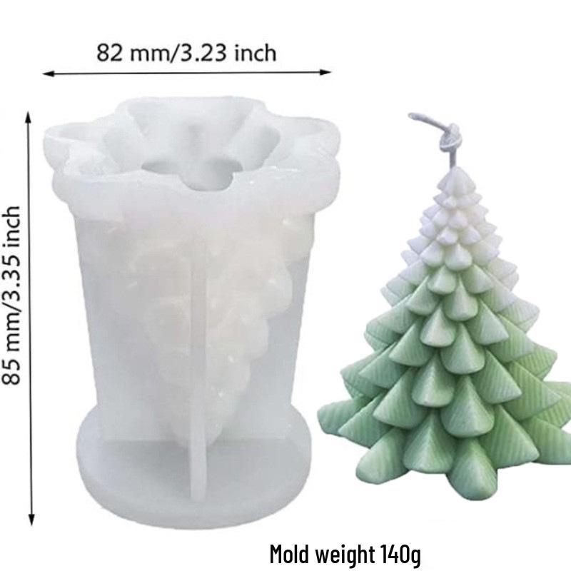 Форма для рождественской свечи: Санта, кедр, снеговик