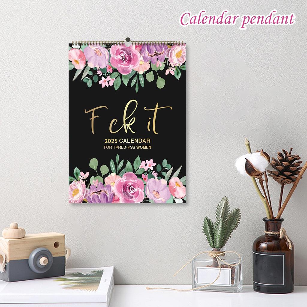 Календарь 2025 года для уставших женщин, домашний настенный календарь, забавный календарь с ругательствами для женщин