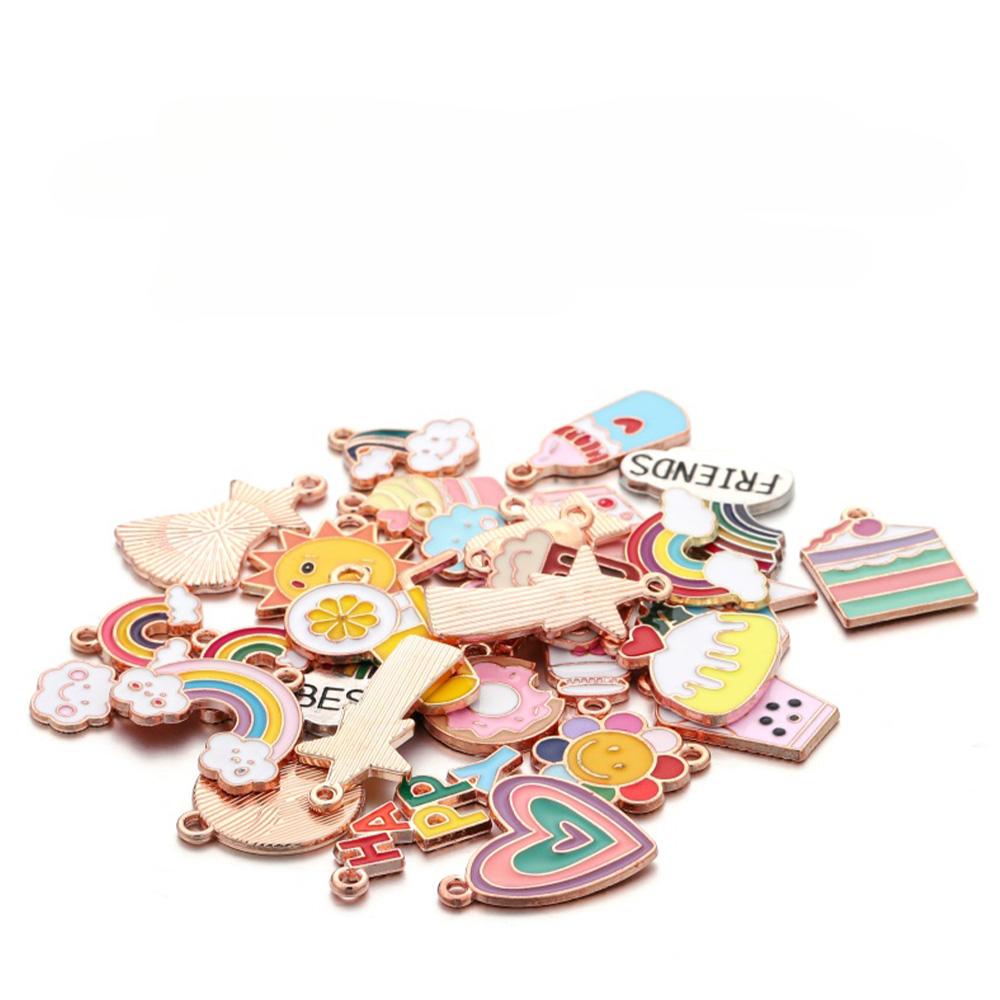 4 шт./лот милый мультяшный принт соединяется для серег, ожерелья, подвески, ремесла, сделай сам, аксессуары для изготовления ювелирных изделий
