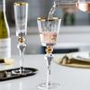 Creativity Crystal Champagne Glasses, Wedding Goblets, Red Wine Glasses, European Household Sparkling Sweet Wine Glasses,