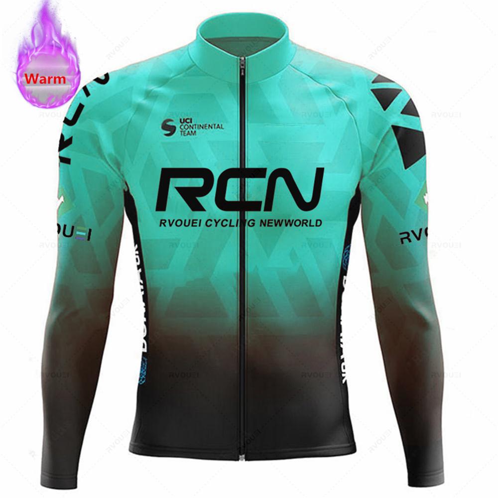 2023 Rcn Team Winter Cycling Clothing Thermal Fleece Bicycle Jersey Set MTB Clothes Road Bike Uniforme Ropa Ciclismo Invierno
