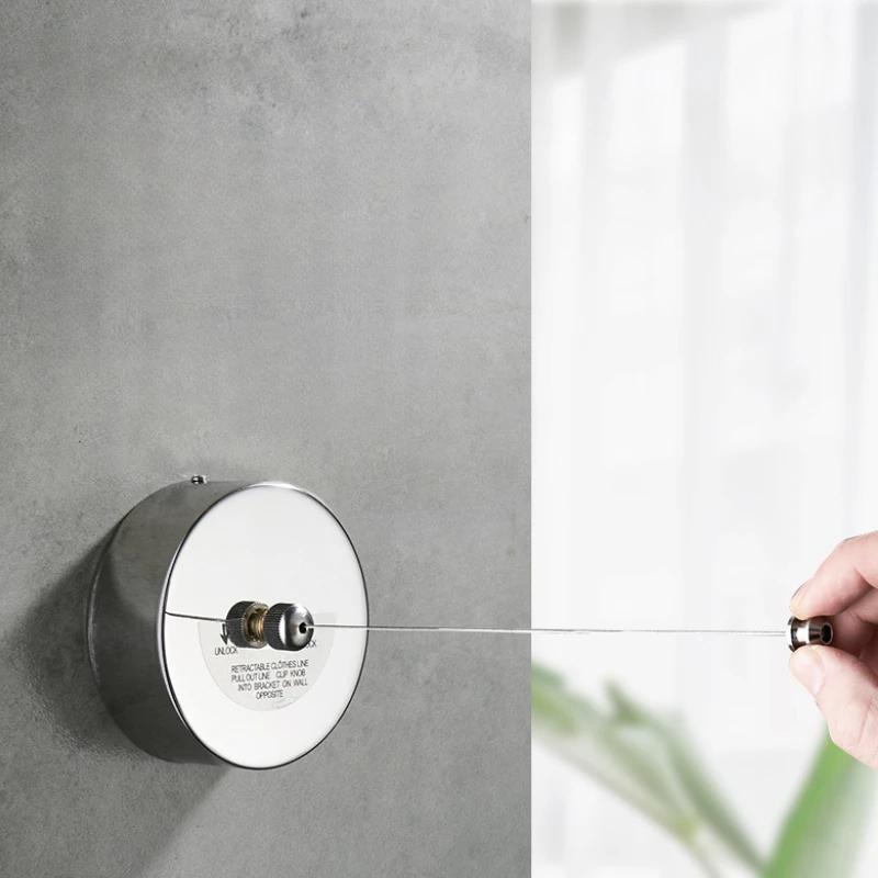 Новая 2,8 м Балкон Невидимая Выдвижная Бельевая Веревка Ванная Комната Общежитие Сушка Одежды Одеяло Организация Хранения Одежды Веревка