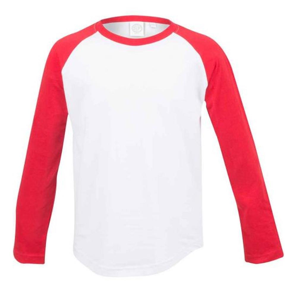 SF Minni Childrens/Kids Long-Sleeved Baseball T-Shirt