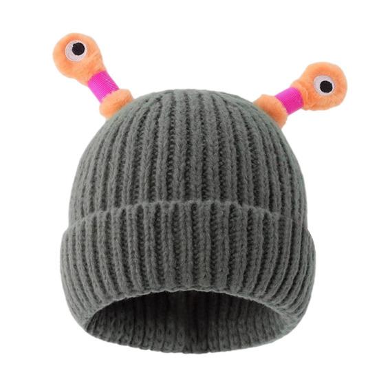 Шерстяная шапка с декором в виде антенны ночного светильника, теплая вязаная шапочка для детей, реквизит для фотосъемки, головной убор для катания на лыжах, походов, термошапка для взрослых и подростков