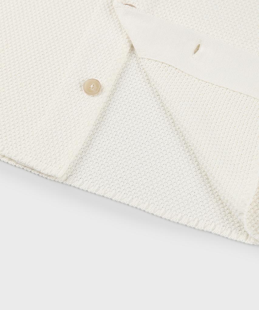 Panicale Ivory Pocket Knit Cardigan
