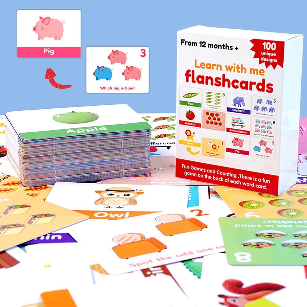 Educational Flash Card Set With 100 Alphabet And Number Cards For Toddler Learning And Early Development