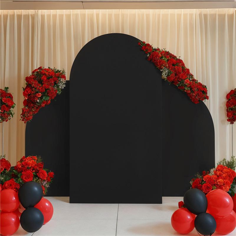 3pcs Wedding Knife Shape Arch Backdrop Cover Home Birthday Party Ceremony Fabric Photography Background Baby Shower Decorations