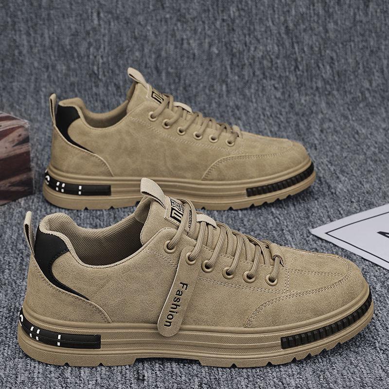 Мужские кроссовки весна-лето 2024 из дышащей ткани для работы — модные, универсальные, повседневные туфли для пап на толстой подошве