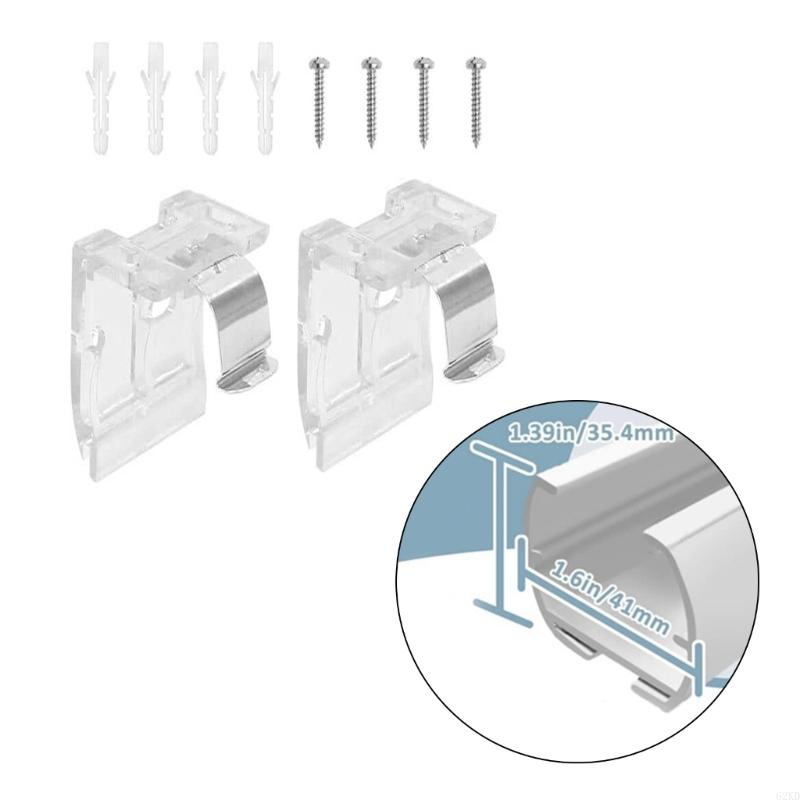 62KD 10/20 шт. 25 мм Кронштейны для крепления беспроводных штор на окно с металлическим зажимом, Держатель карниза для штор-гофре