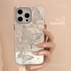 Серебряная бабочка Подходит для чехла для телефона iPhone Apple 15 Водная рябь 13 Высокий класс 16promax Защита от падения 14 Жесткий