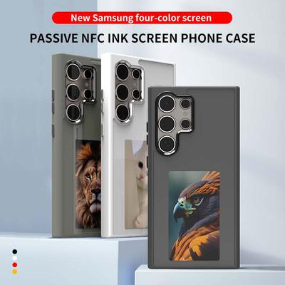 Функция NFC DIY Проекция экрана AI Чехол для телефона для Samsung Galaxy S25 S24 S23 Ultra DIY Чехлы Чернильный экран Чехол для телефона Мультяшный Девочка Мальчик Без батареи