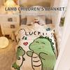 1 шт. одеяло с рисунком динозавра из мультфильма, летнее детское одеяло для сна, мягкое и удобное тканевое одеяло с кондиционером 100*104 см