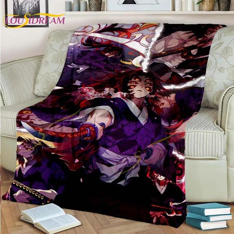 Одеяло японского аниме «Убийца демонов», мультяшное одеяло Tomioka Giyuu, одеяло, чехол на стул, одеяло, кровать, диван, покрывало, вентилятор, подарок