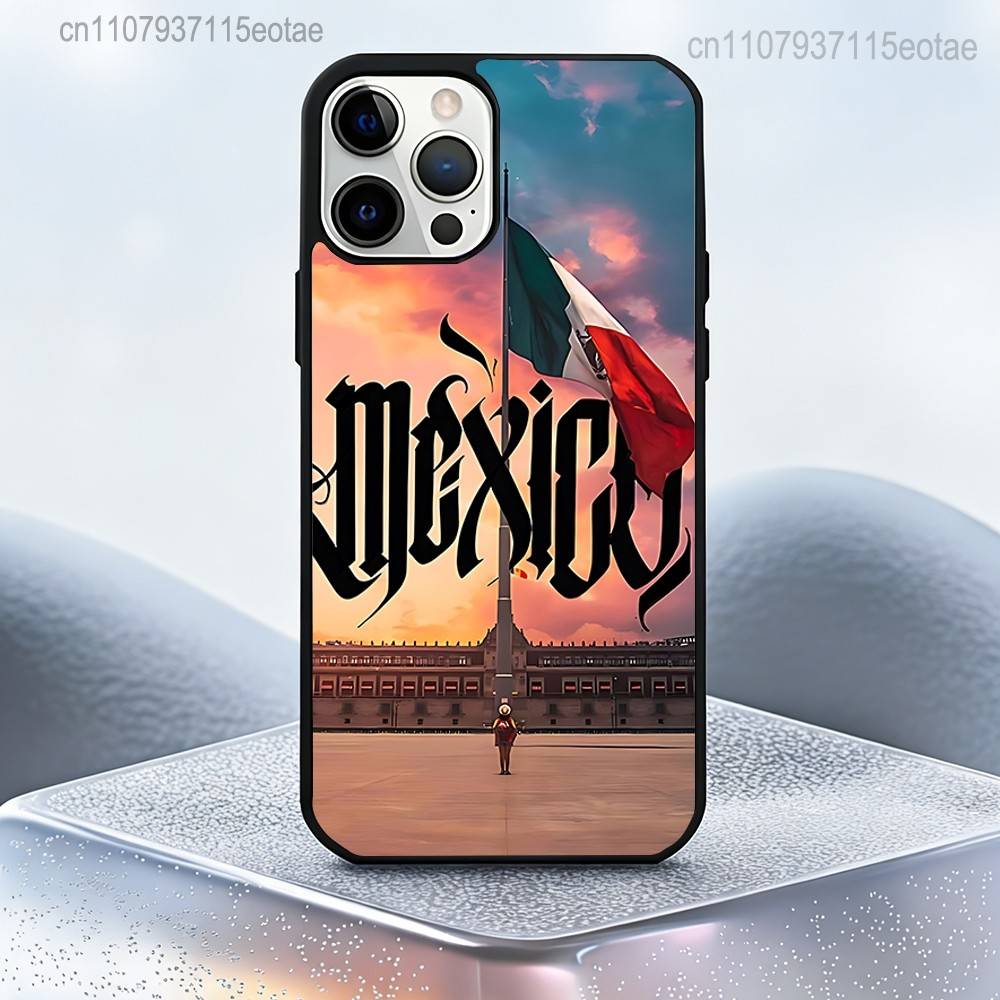 Mexico National Emblem Flag Case For iPhone 17,16,15,14,13,12,11,Pro,Max,Plus,Mini,SE4,E Magnetic Magsafe Wireless Charging