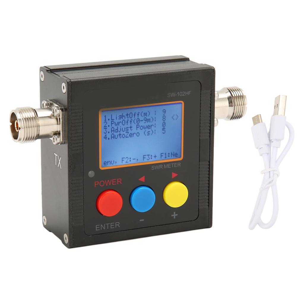 Short Wave SWR Meter with Backlit LCD Display HF 1.5‑70MHz 120W Digital Shortwave Standing Wave Mete