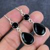 Black Spinel Gemstone 925 Sterling Silver Jewelry Earring 2.17"