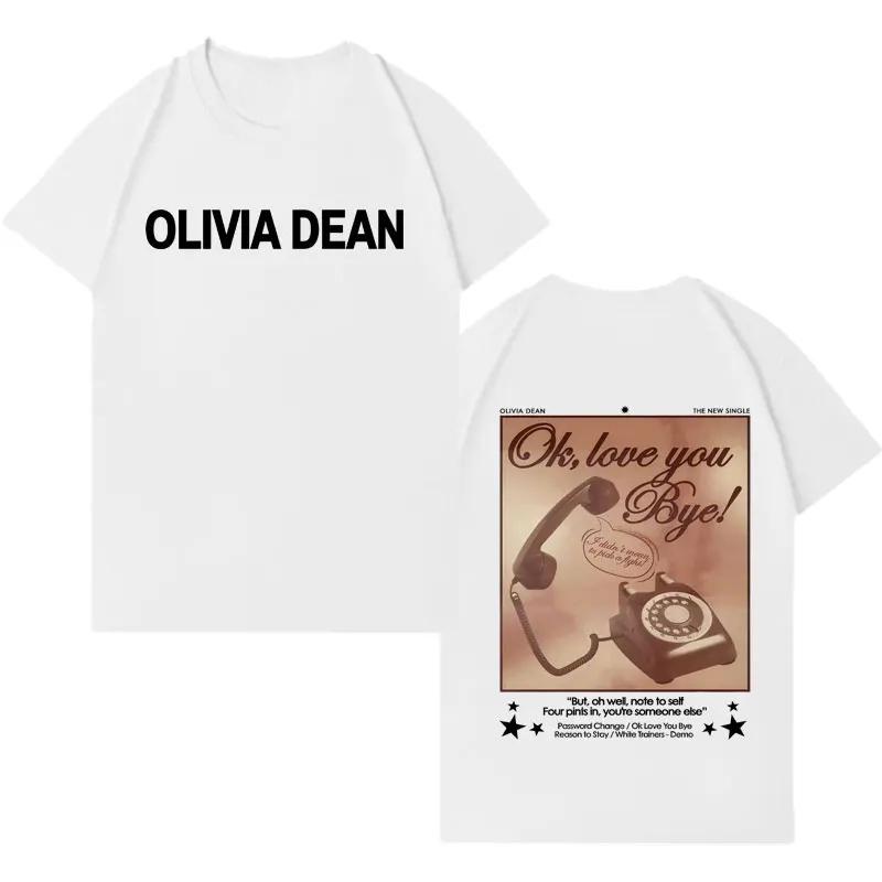 Singer Olivia Dean Popluar Graphic Cover Short Sleeve Tee Mens Womens Hip Hop Oversized High Quality Cotton Casual Cozy Tshrits