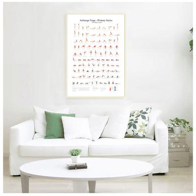 Аштанга Первичная серия Йога Плакат Печать на холсте Комната для йоги Настенный художественный декор Девушки Фитнес Подарки Тренажерный зал Художественная роспись Украшение без рамки