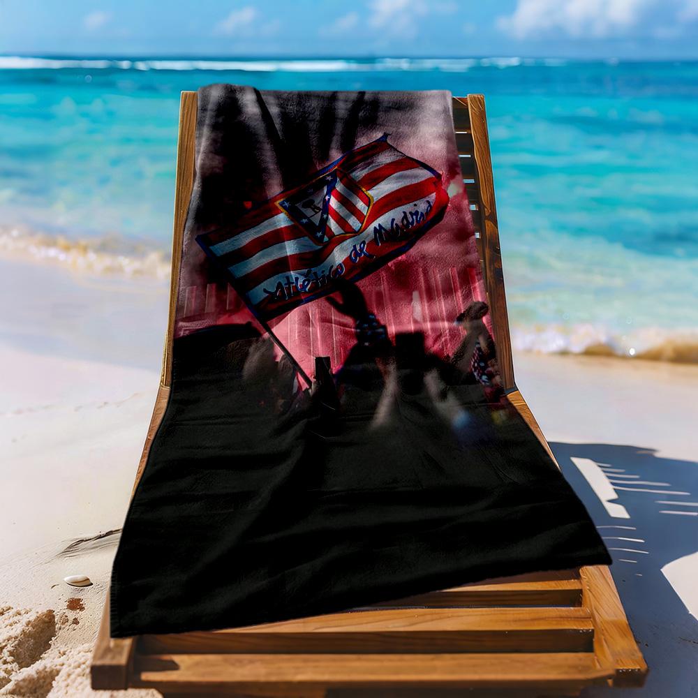 Atletico Madrid Beach Towel High Absorbency Quickdry Comfortable Lightweight Suitable For Sports Travel Swimming Yoga Bathroom Beach And Pool