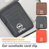 Автомобильный солнцезащитный козырек Держатель для солнцезащитных очков, кредитной карты, ручки Для Opel Astra G H J K F Corsa D Zafira B Insignia Mokka Regal