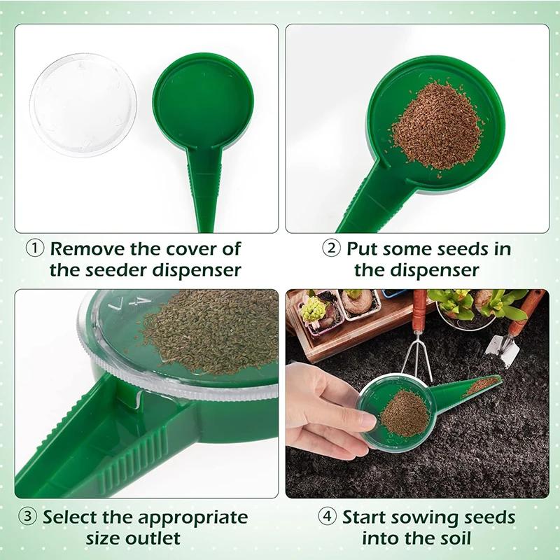Plant Seed Sower Plant Seeder Garden Multifunction Seeding Dispenser Tools Adapting To Various Sizes of Seeds