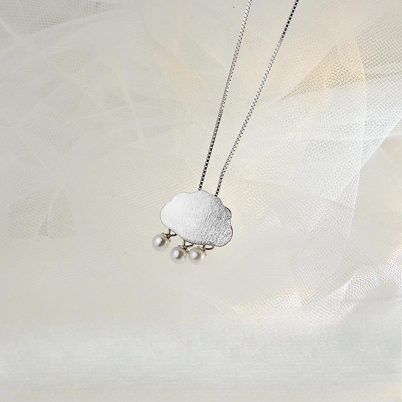 Ожерелье с кисточками из мелкого облачного жемчуга, живая и милая цепочка на ключицу, сладкое ощущение