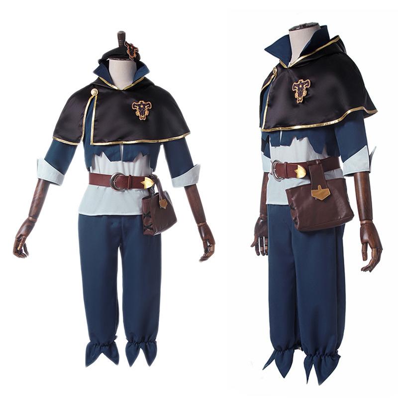 Asta Full Cosplay Set with Cloak, Black Clover Anime Complete Role Play Outfit