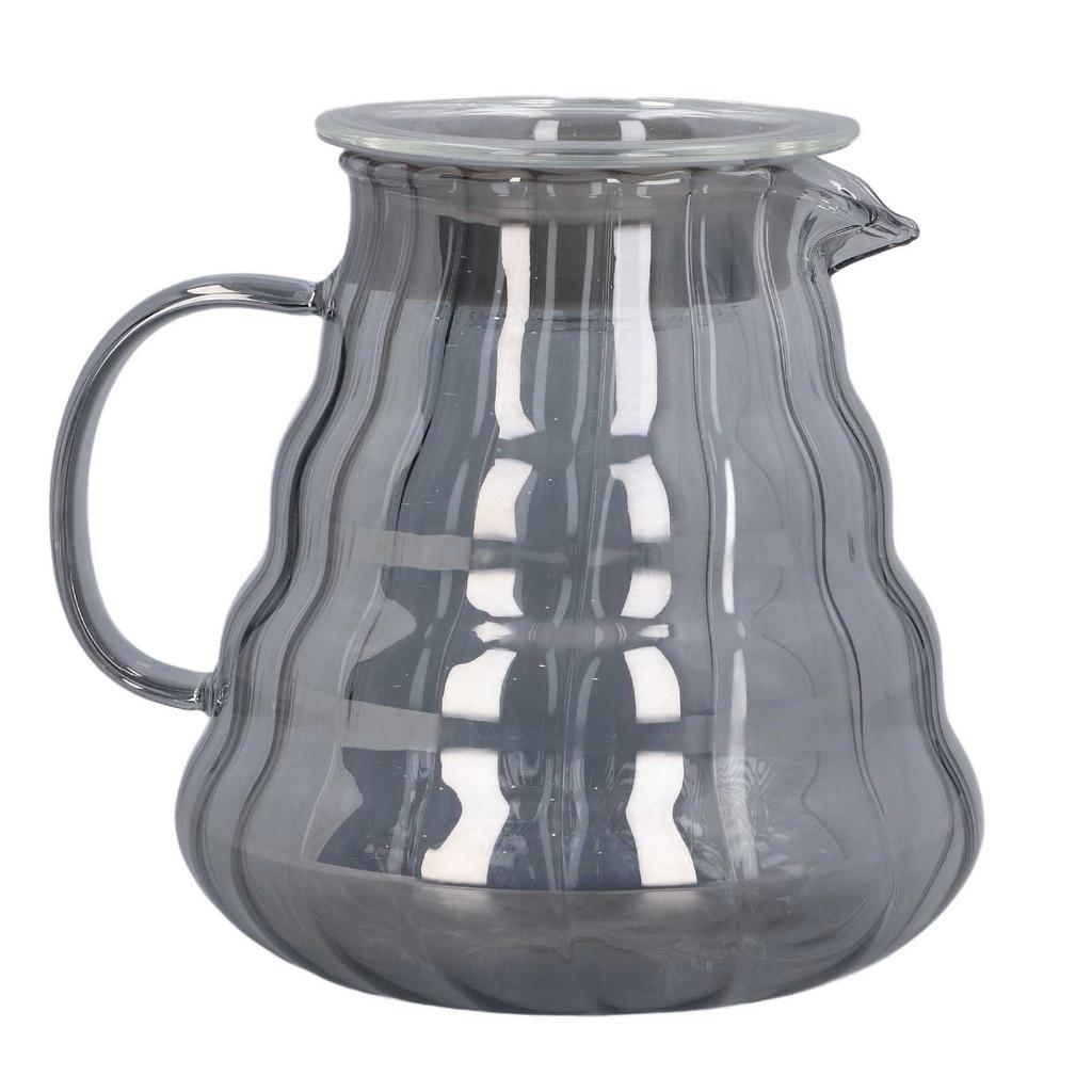 Стеклянный кофейный сервиз, гальванизированный серый полосатый стеклянный графин для кофе, кофейник с ручным капельным дозатором
