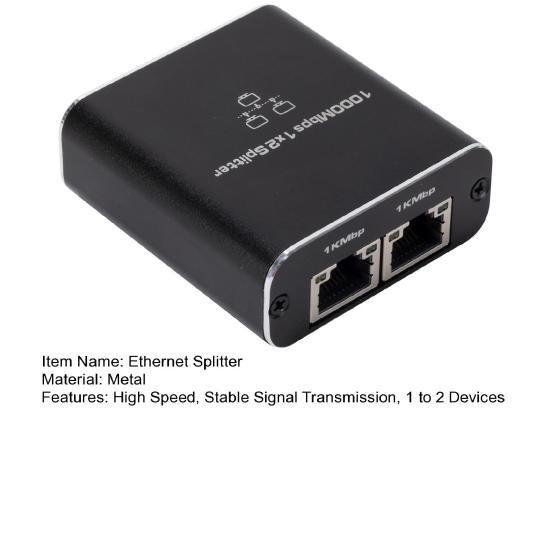 Ethernet-сплиттер, 1000 Мбит/с, высокоскоростной, от 1 до 2 устройств, одновременная работа в сети, стабильная передача сигнала, сетевой разветвитель