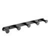 Bathroom Accessories Towel Hook Matte Black Towel Robe Coat Rack Rows Hooks