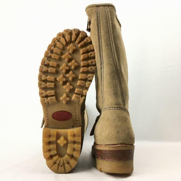 Винтажные ботинки инженера Carolina PT/91 с металлическим подноском, 90-е годы, размер примерно. 23.524.5см Бежевые Ботинки/Туфли(ИСПОЛЬЗОВАЛ)