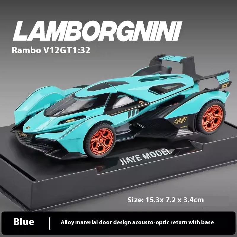 Игрушечная модель автомобиля Lambo V12 Concept Car из сплава в масштабе 1/32 со звуком, светом и пружинным механизмом - идеальный подарок для любителей автомобилей и детей