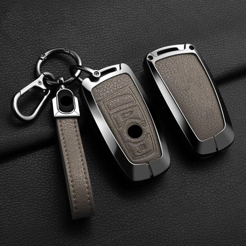 Interior Mouldings Car Zinc Alloy Key Case Cover Holder For BMW F30 F20 F10 F18 F22 F01 X3 X4 F06 F02 M3 M5 Protector Auto Keych