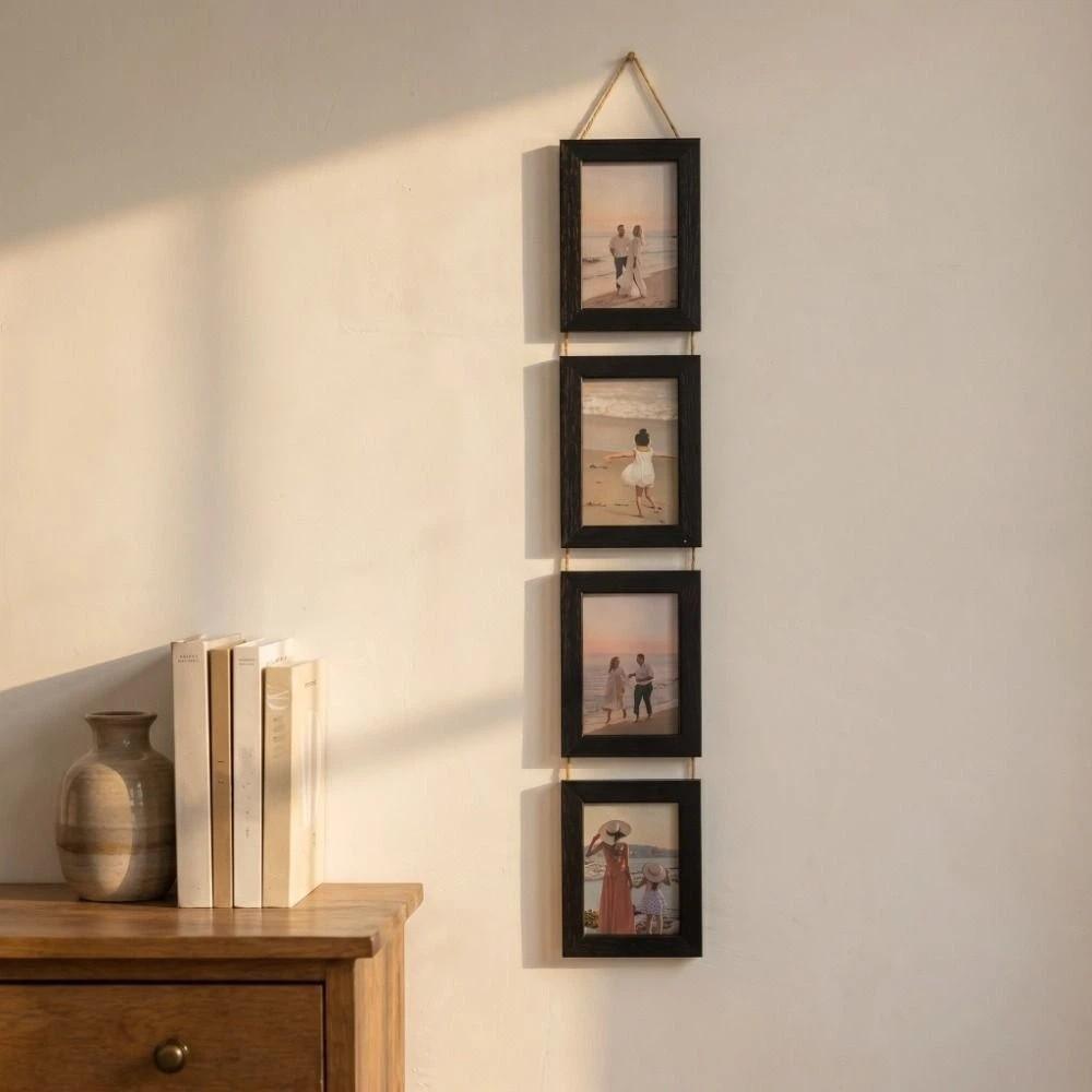 Linked Photo Holder Wall Art Picture Frame 6-Inch Vertical Photo Wall  Bedroom