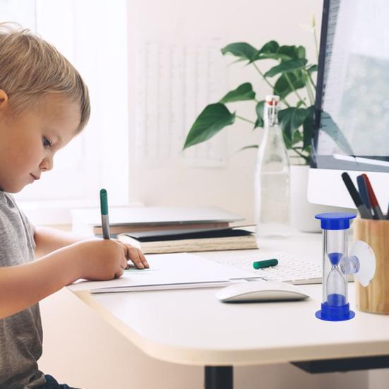 Таймер для песочных часов, детский таймер для зубной щетки, 2 минуты, эффективный тайм-менеджмент, песочные часы с присоской для дома