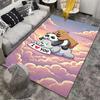 Cartoon Cloud Carpet with Bears and "I Love You" Sign Design Style Suitable for use as an anti-slip for living room bedroom sofas