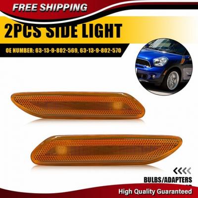 Боковой повторитель поворота на крыло, янтарный рассеиватель, для Mini Cooper Countryman 2011-2016 R60 R61