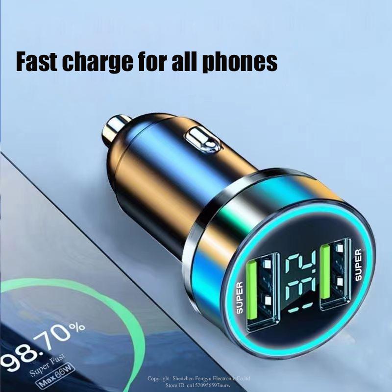 Usb Car Charger 240w 2 Port Super Fast Charging Adapter For Huawei Oneplus Oppo Samsung Xiaomi Iphone 14 Pro Max Plus 13 12 11