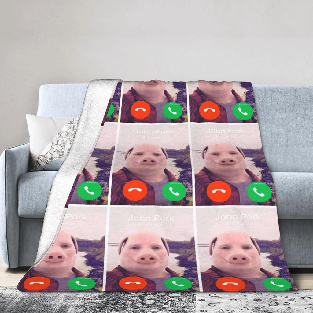 Фланелевые одеяла с мемом про Джона Порка Зимнее Супермягкое Одеяло-накидка для Мальчика Девочки Домашний Декор Принт Покрывало для Кровати Покрывало для Дивана