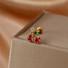 Fashion Stainless Steel Mini Zirconia Stud Earrings For Women Luxury Cute Fruits Helix Tragus Piercing Earrings Party Jewelry