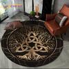 Viking Valknut Yggdrasil Tree of Life круглый ковер, ковер для гостиной, спальни, дивана, декор игровой комнаты, нескользящий напольный коврик