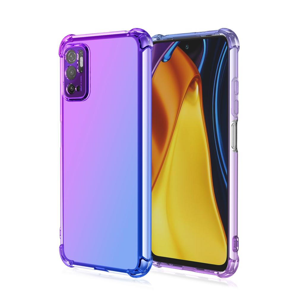 Clear Cute Gradient Phone Case Slim Anti Scratch Flexible TPU Cover Shockproof Protective Case for Xiaomi Redmi Note 10 11S 11T 12R 13 Pro Turbo 3