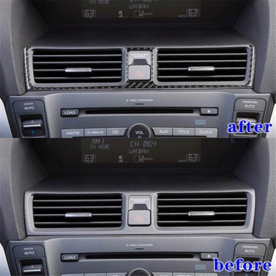 Накладка на центральный воздуховод салона из углеродного волокна для Acura TL 2009-14