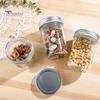 300/400/500/650ML Glass Sealed Jar with Screw Airtight Lid Large Capacity Clear Multifunctional Fruit Jam Dry Goods Nuts Grain Cereal Seasoning