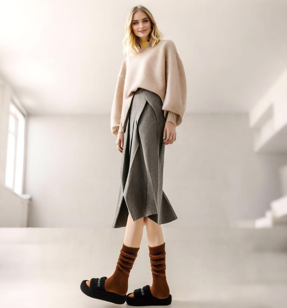 Мужские и женские носки до середины икры из мериносовой шерсти и кашемира, теплые, двухслойные, повседневного стиля